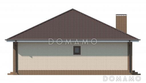 Проект дома с кладовой, террасой, детскими, большой столовой / Фасад 3