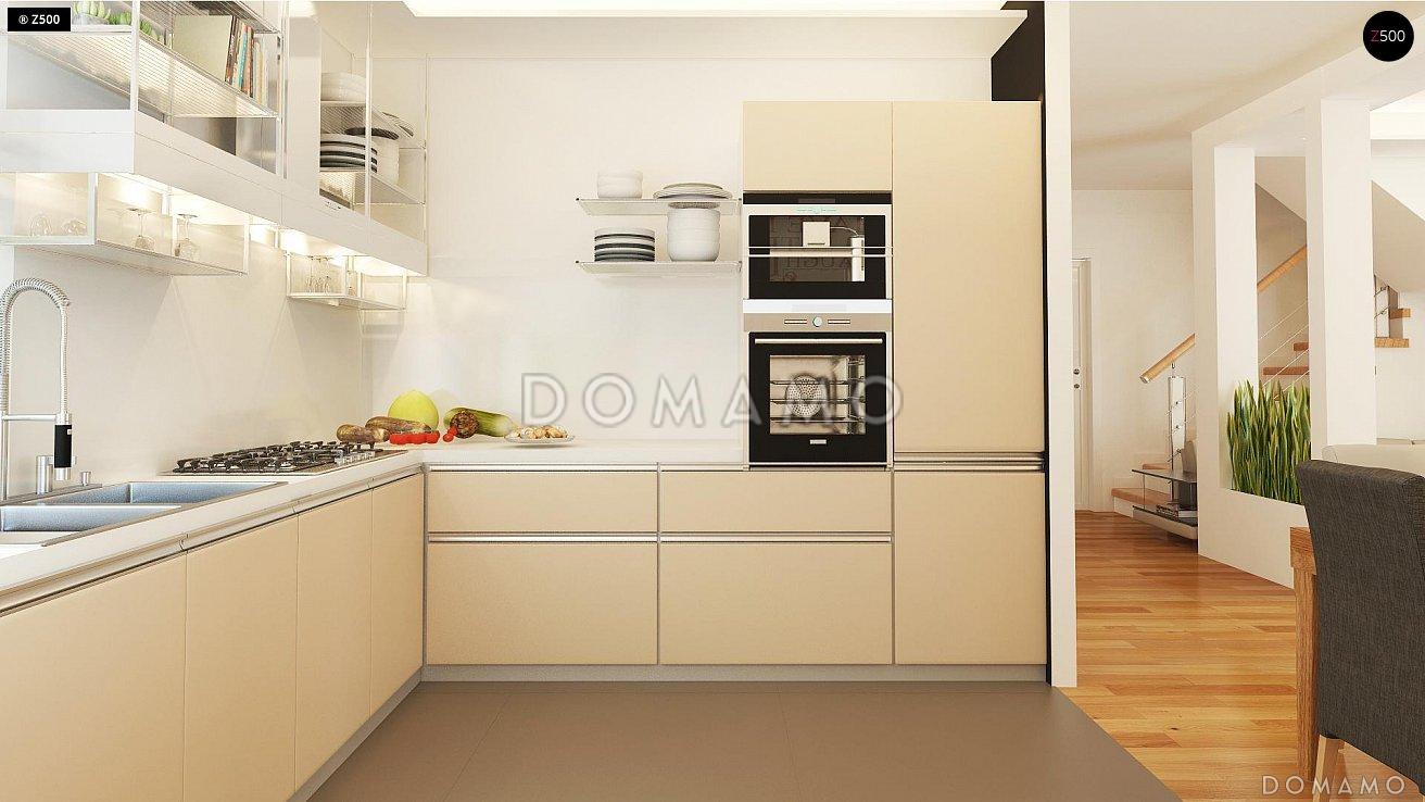 Проект компактного одноэтажного мансардного дома из кирпича с кабинетом и тремя спальнями / 5