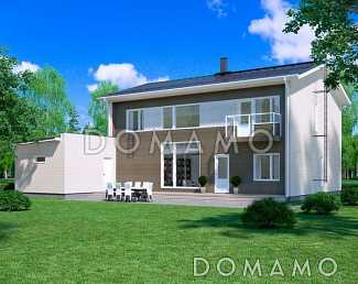 Проект многофункционального двухэтажного каркасного дома