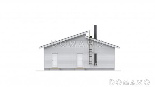 Проект современного дома с камином / Фасад 2