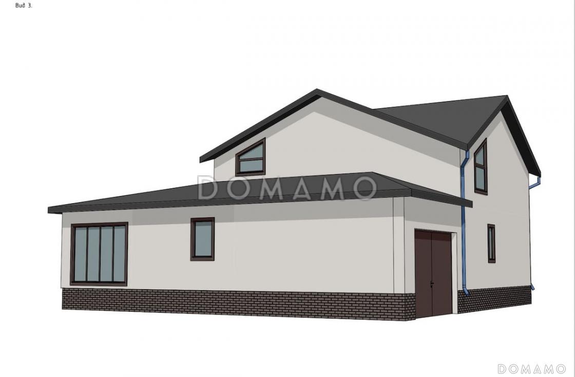 Проект двухэтажного каркасного дома с мансардой и гаражом / 4