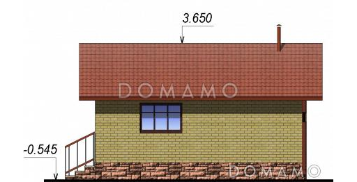 Проект компактной баньки / Фасад 3