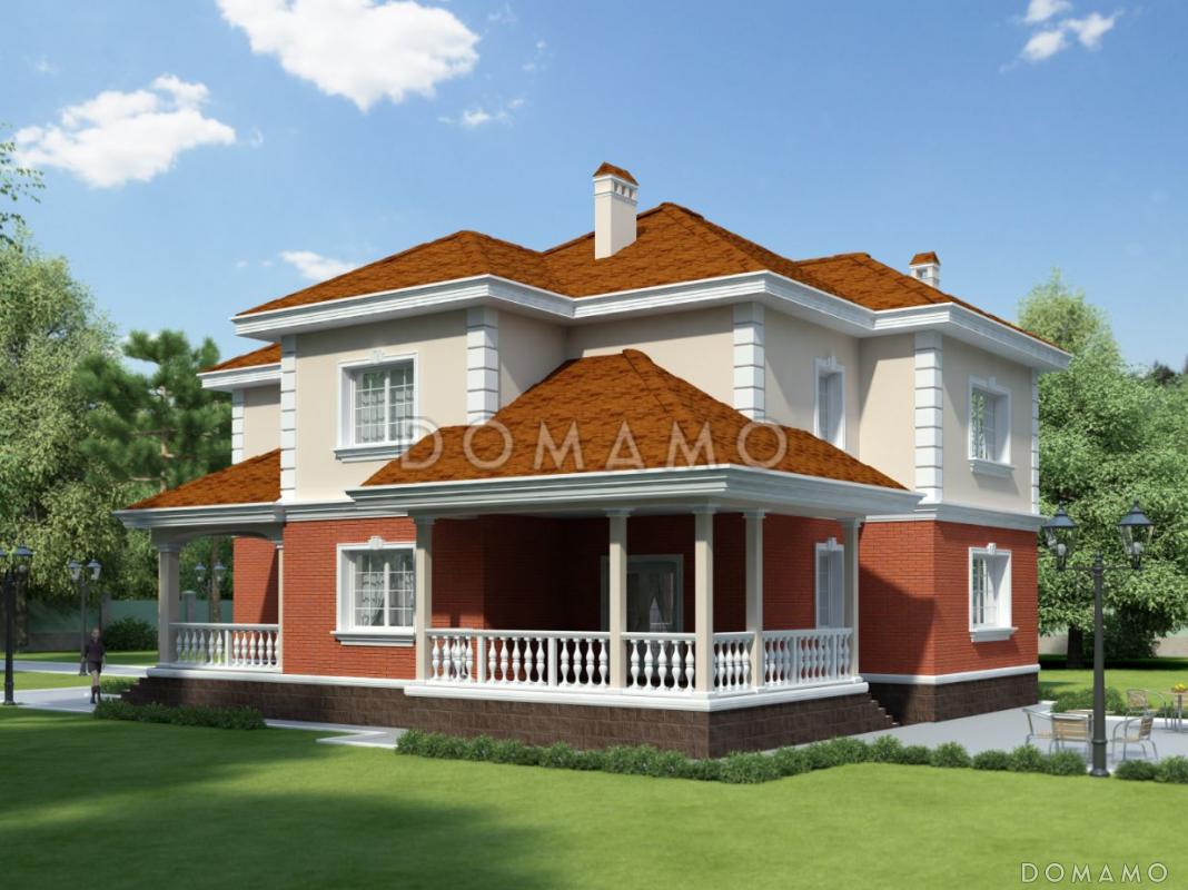 Проект двухэтажного загородного дома с техподпольем и гаражом  / 3