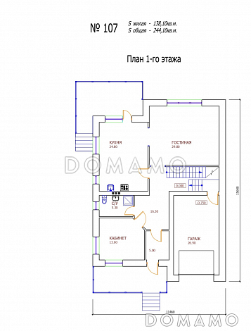 Проект 108 / План 1 этажа