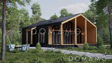 Современный каркасный дом в стиле Барнхаус 