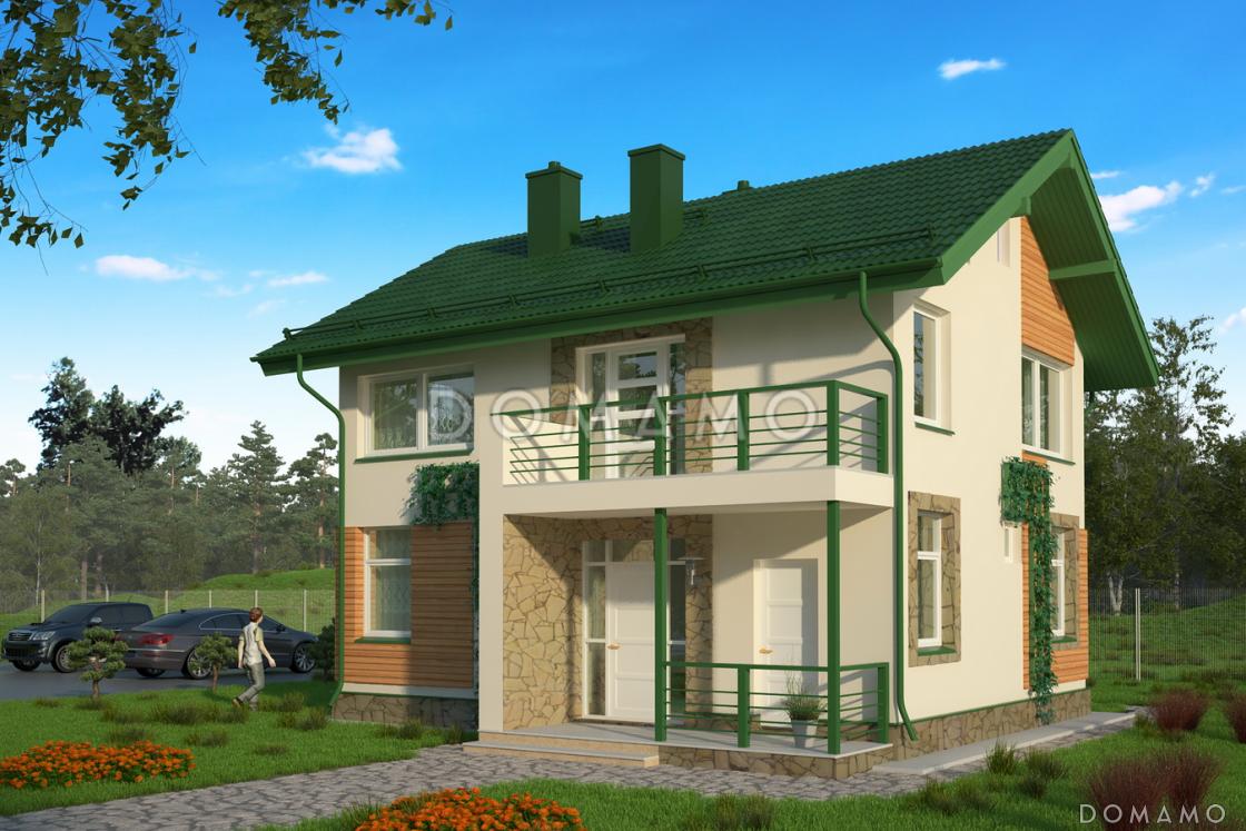 Проект небольшого двухэтажного коттеджа в польском стиле из СИП панелей / 2