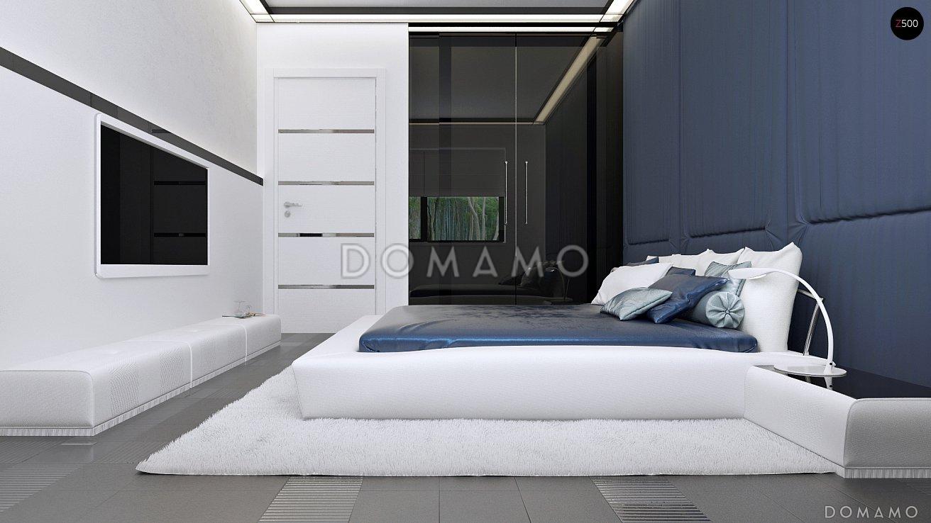 Проект одноэтажного дома из газобетона с тремя спальнями и небольшой крытой угловой террасой, увеличенная версия 273 / 12