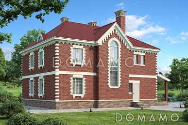 Проект кирпичного коттеджа с подвалом и мансардой