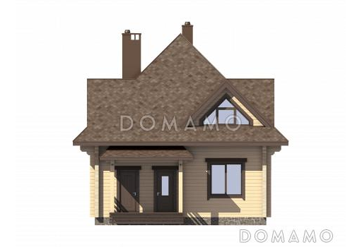 Проект дома из профилированного бруса / Фасад 2