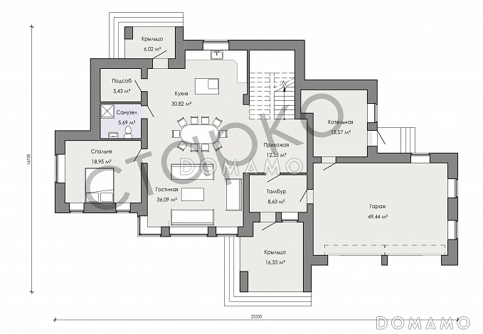 Серро Торре / План 1 этажа