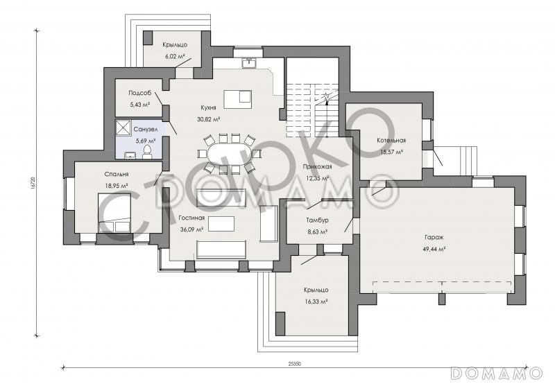 Серро Торре / План 1 этажа