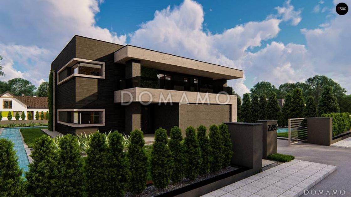 Проект дома из газобетона с кабинетом, гаражом на 2 машины и террасой на втором этаже / 4