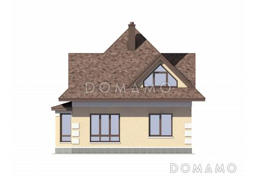 Проект дома из газобетона с эркером / Фасад 3