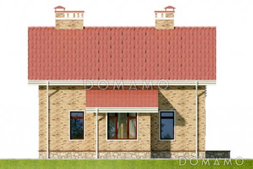 Проект дома из пеноблоков с французскими балконами / Фасад 4