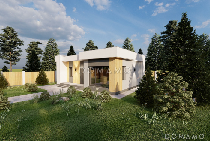 Проект современной бани с жилой комнатой и хозблоком Проект современной бани с жилой комнатой и хозблоком