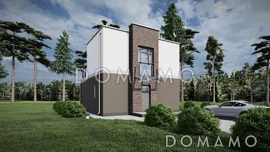 Проект компактного дома с тремя спальнями и открытыми террасами на обоих этажах Проект компактного дома с тремя спальнями и открытыми террасами на обоих этажах