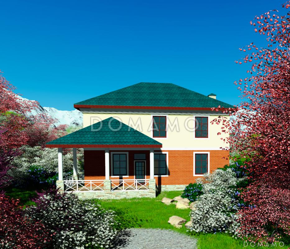 Проект двухэтажного дома с сауной и бассейном / 1