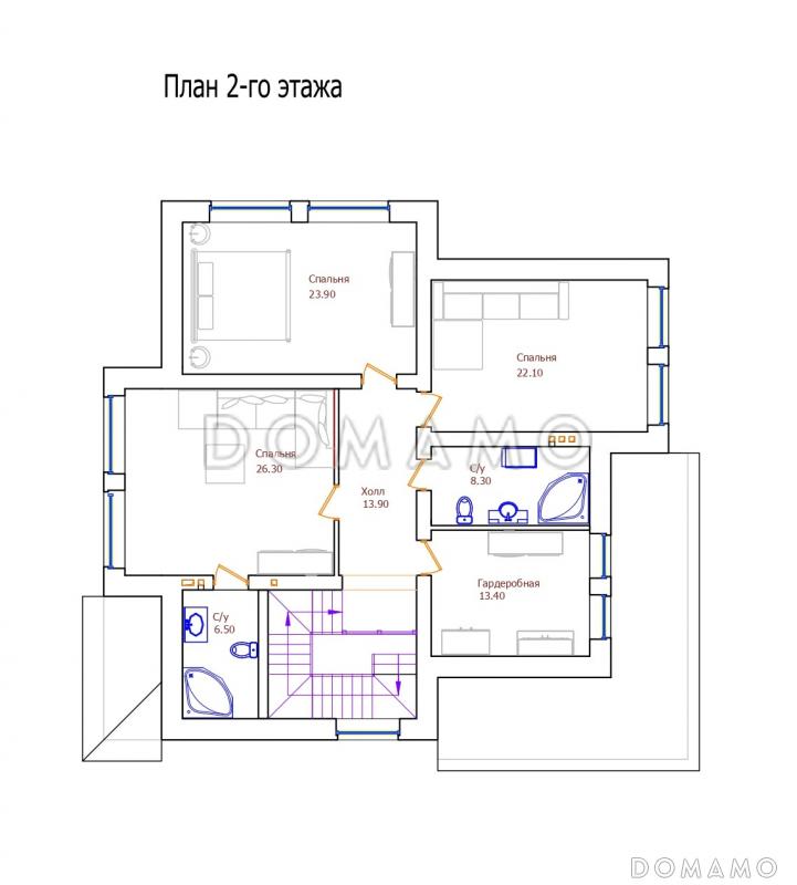 Проект 106 / План 2 этажа