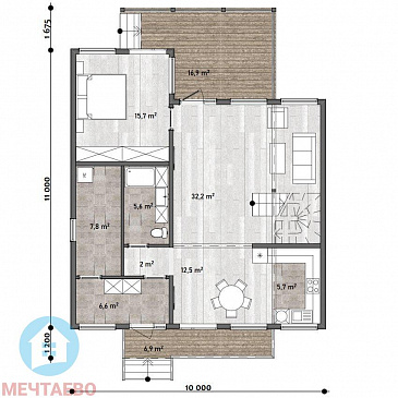 Пегас / План 1 этажа