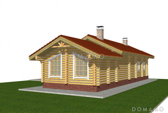 Проект бани c гостевой комнатой и котельной