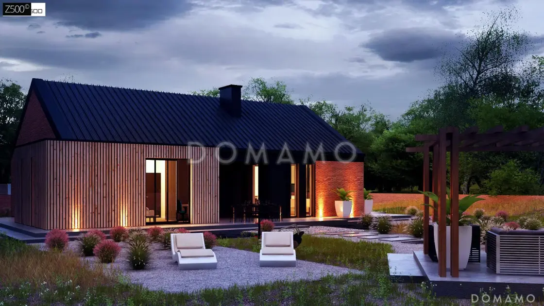 Проект дома из газобетона в стиле барнхаус с кабинетом, комнатой отдыха и увеличенной котельной / 5