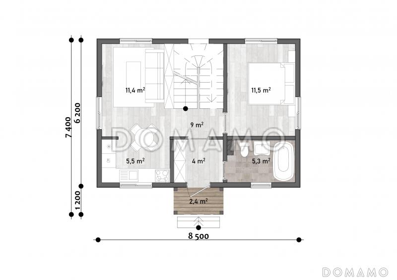 Идиллия / План 1 этажа