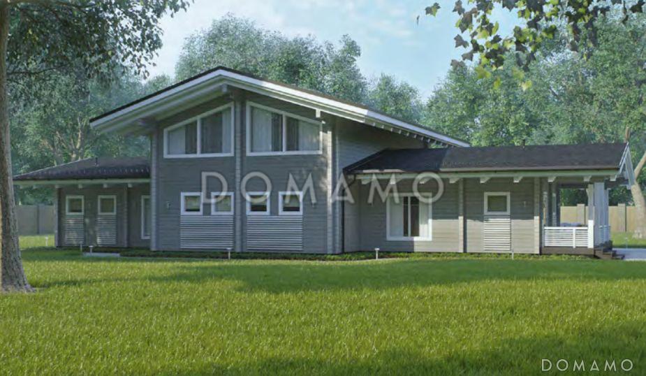 Проект дома из клееного бруса с сауной на первом этаже / 2