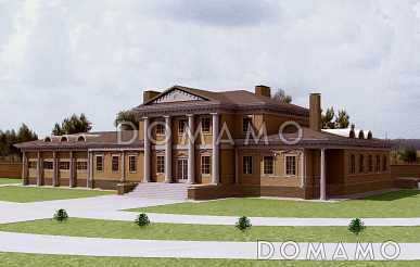 Проект классического дома с винным погребом, бассейном, тренажерным залом, бильярдной, сауной, турецкой и русской парной