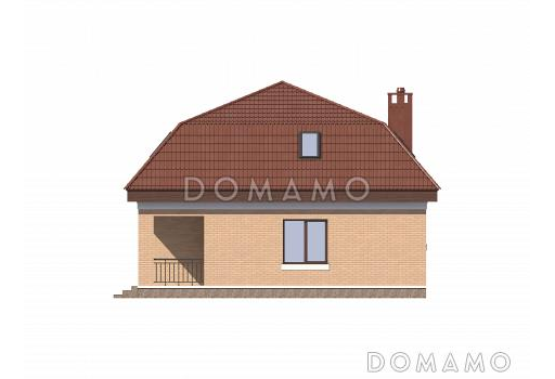 Проект гостевого дома с двойным гаражом / Фасад 4