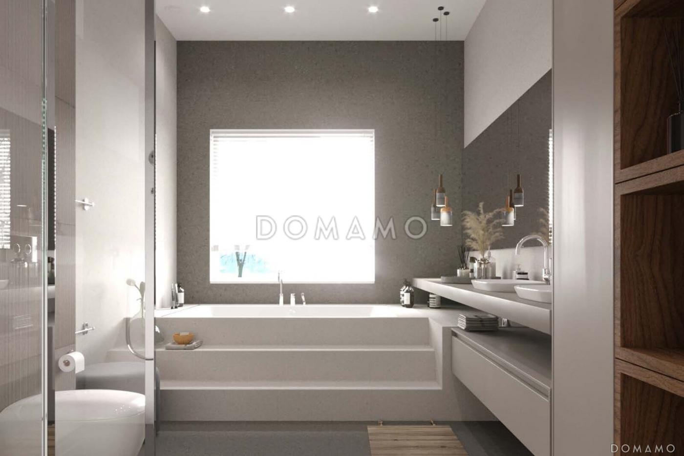 Проект дома из газобетона с сауной, 3 спальнями, террасой барбекю и навесом на 2 машины / 24