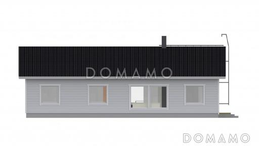 Проект современного дома с просторной кухней / Фасад 2