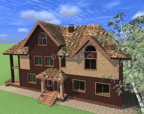 Проект коттеджа с большой гостиной