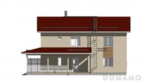 Проект каркасного дома в скандинавском стиле / Фасад 2