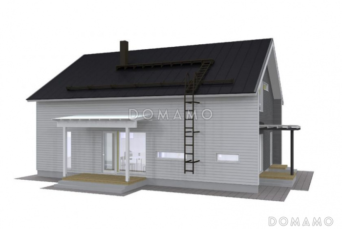 Проект каркасного дома с небольшой кухней Проект каркасного дома с небольшой кухней