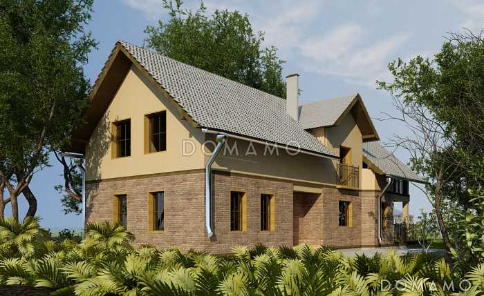 Проект дома с традиционным композиционным решением Проект дома с традиционным композиционным решением