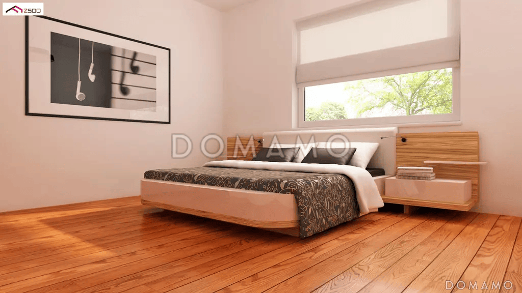 Проект одноэтажного кирпичного дома с просторной гостиной и 3 спальнями / 13