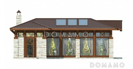 Проект беседки c мангалом / Фасад 1