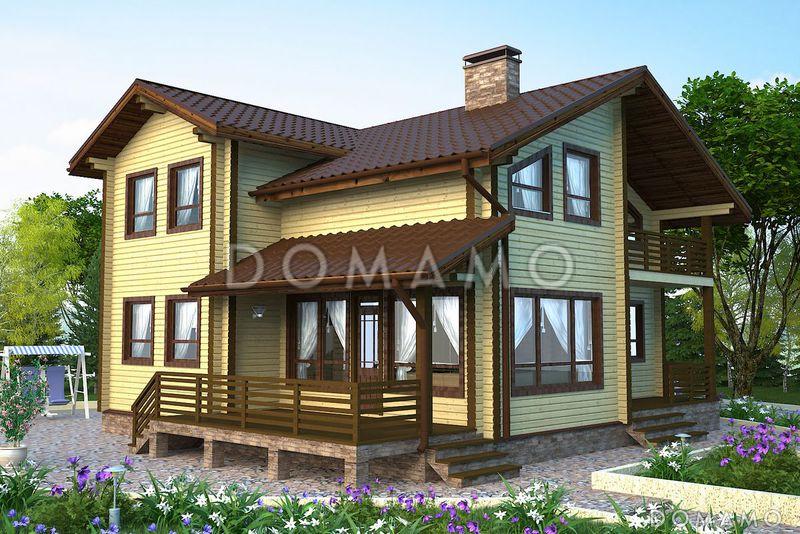 Проект деревянного дома площадью до 200 кв. м из клееного профилированного бруса сечением 180х200мм / 2
