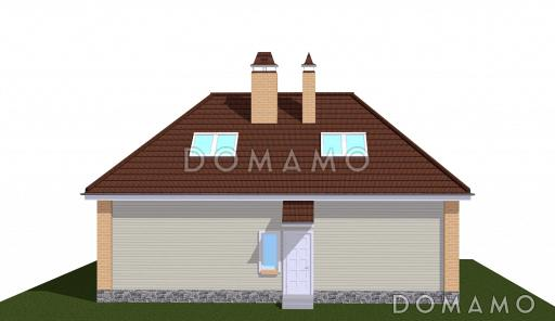 Проект дома для отдыха с баней и бассейном / Фасад 4