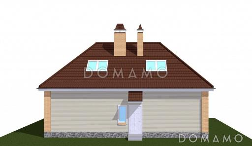 Проект дома для отдыха с баней и бассейном / Фасад 4