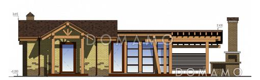 Проект бассейна с зоной отдыха и барбекю / Фасад 1