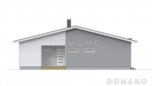 Проект одноэтажного дома с большими окнами / Фасад 1