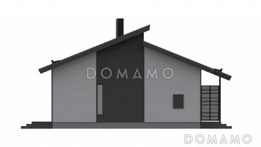 Проект одноэтажного дома с отдельным входом в техническое помещение / Фасад 4