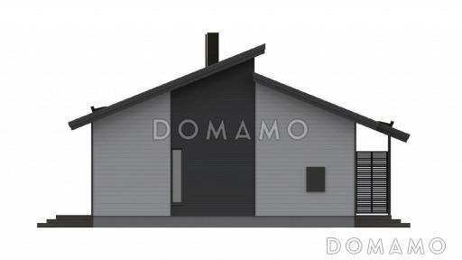 Проект одноэтажного дома с отдельным входом в техническое помещение / Фасад 4