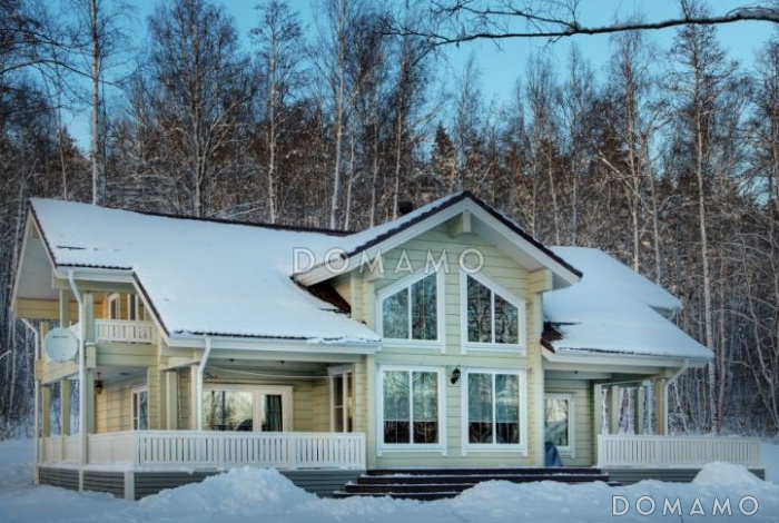 Проект дома из клееного бруса для круглогодичного проживания семьи Проект дома из клееного бруса для круглогодичного проживания семьи