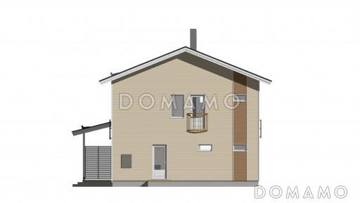 Проект каркасного дома со вторым светом над гостиной / Фасад 2