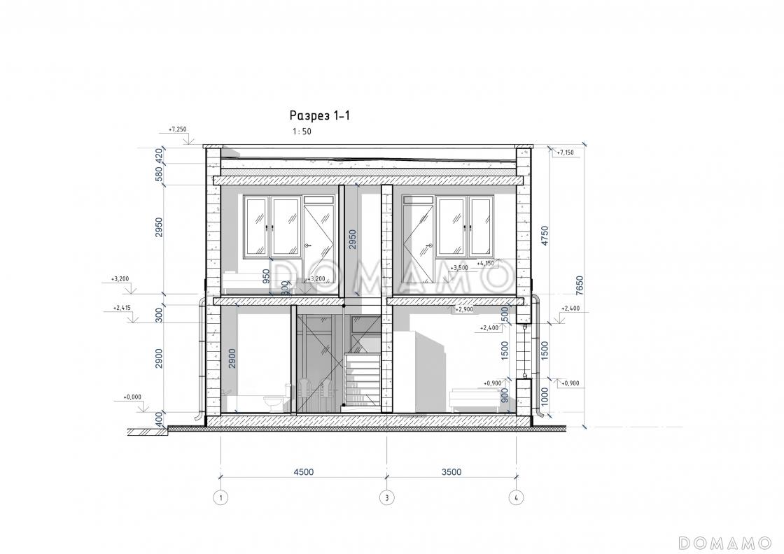 Проект компактного дома с тремя спальнями и открытыми террасами на обоих этажах / 5