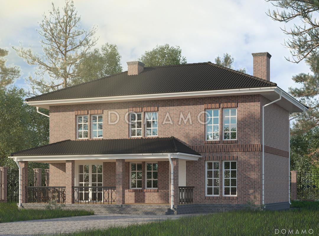 Проект двухэтажного дома с просторной гостиной, террасой и комнатой для отдыха / 3