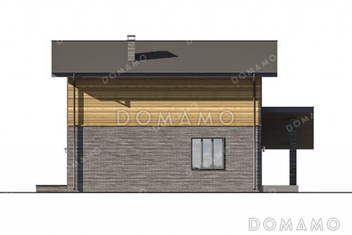 Проект двухэтажного дома с гаражом / Фасад 3