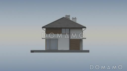 Проект двухэтажного дома из газобетона с пятью спальнями и кабинетом / Фасад 4